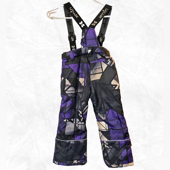 XMTN Kids Snow pants / 3M Thinsulate / Purple Black / Size 5 - Picture 2 of 9